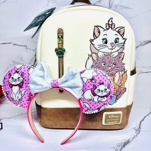 Disney Collection-Loungefly Aristocrats Stacked Kittens & Handmade Minnie Ears!